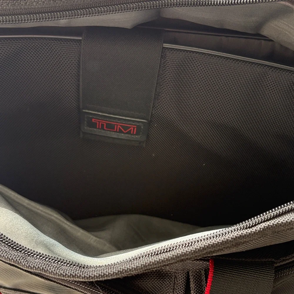 TUMI Black and Red Men's Briefcase